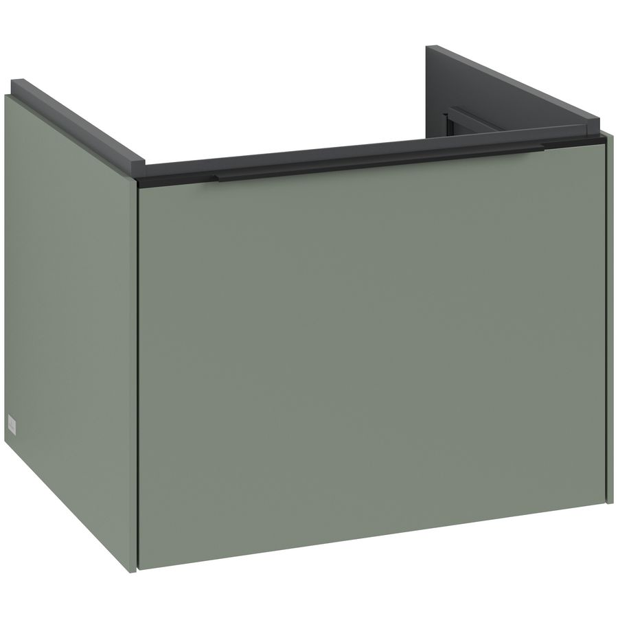 Wastafelonderkastkast SUBWAY 3.0 572x429x478mm Soft Green C577L1AF greep Volcano Black