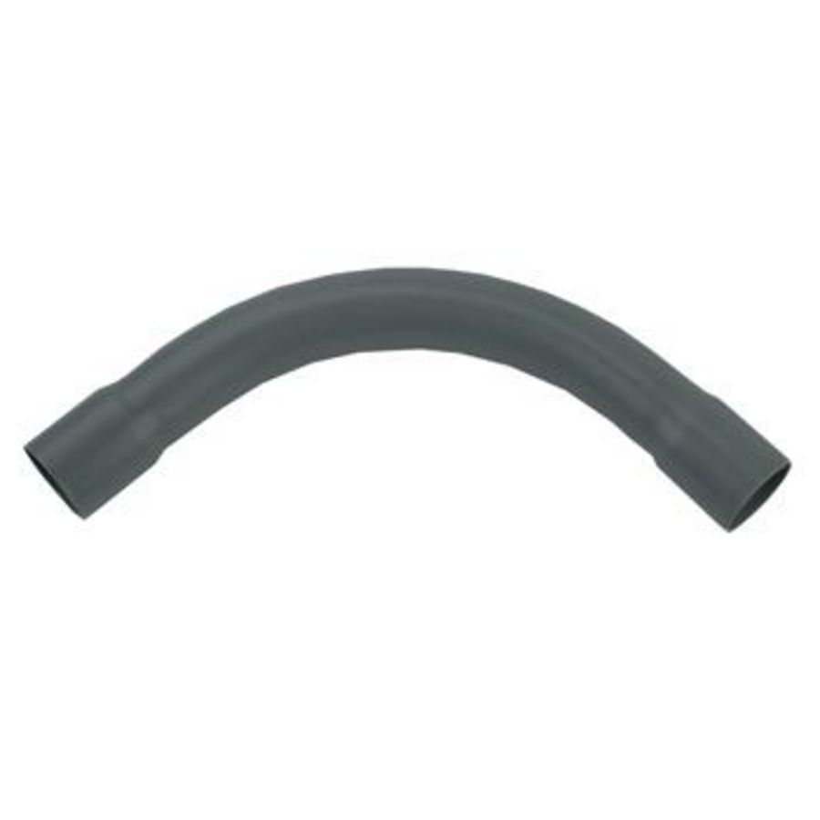 Elektrobocht PVC 90° grijs 1"