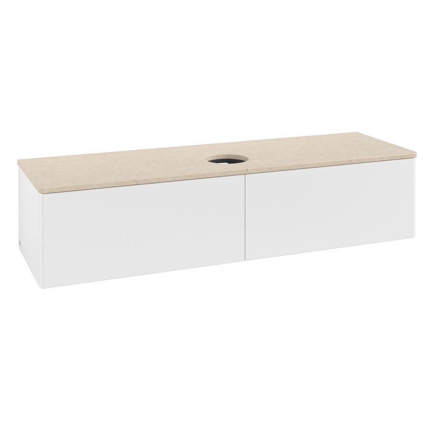 Wastafelonderkast Antao 1600x360x500mm White Matt Lacquer K36013MT