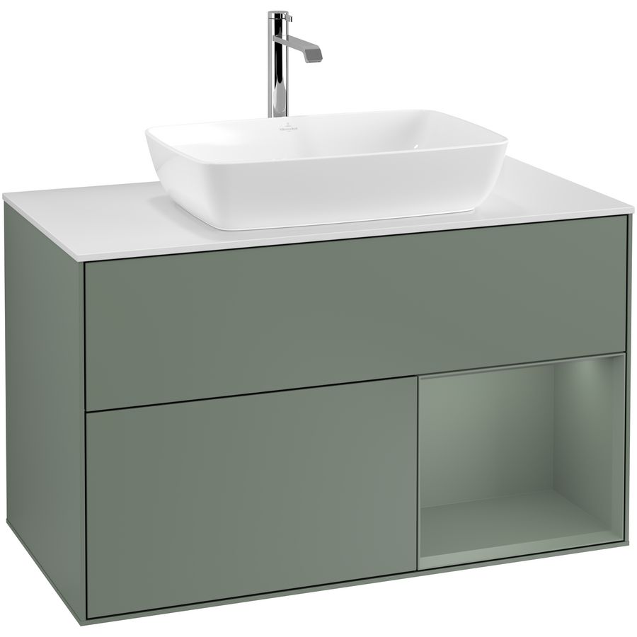 Wastafelonderkast Finion 1000x603x501mm Olive Matt Lacquer G781GMGM