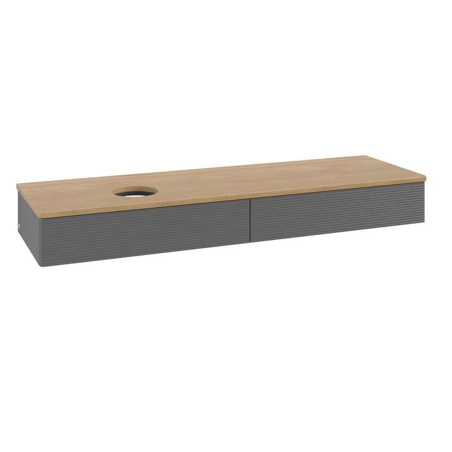 Wastafelonderkast Antao 1600x190x500mm Antr. Matt Lacquer K15111GK