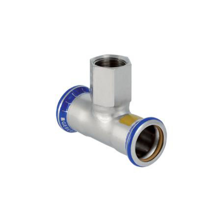 T-koppeling verlopend MAPRESS RVS GAS 28x3/4"bn.x28mm