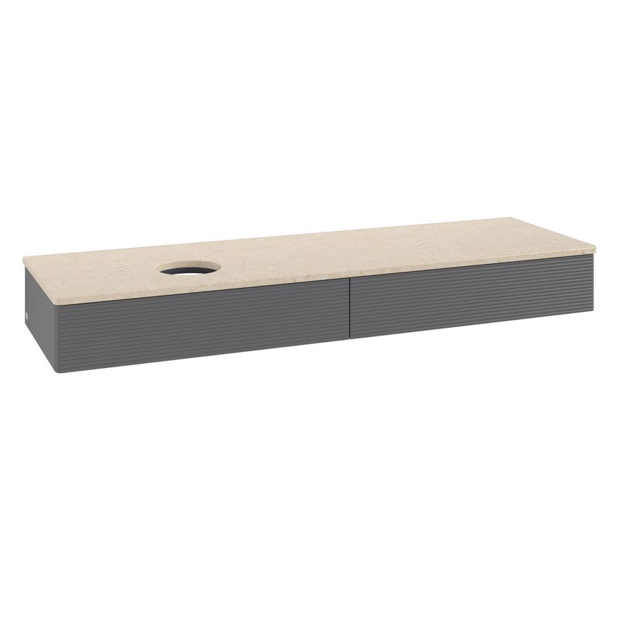 Wastafelonderkast Antao 1600x190x500mm Antr. Matt Lacquer K15113GK