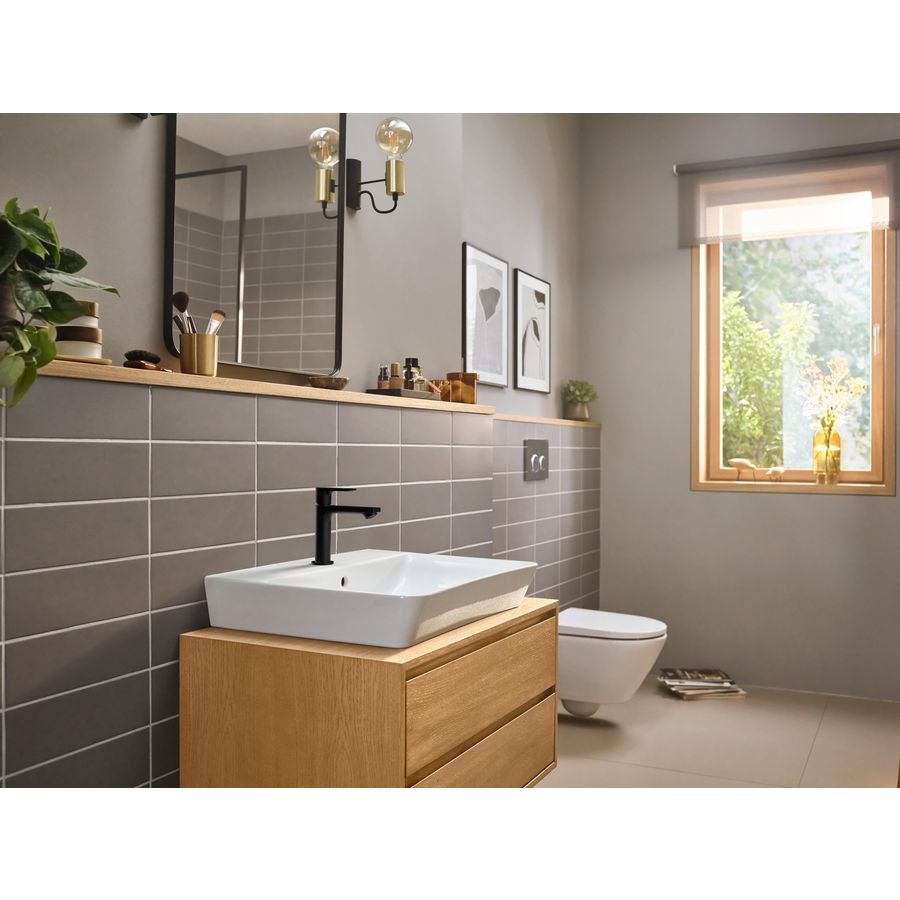 Rebris E 1-hendel wastafelkraan 110 CoolStart mat zwart