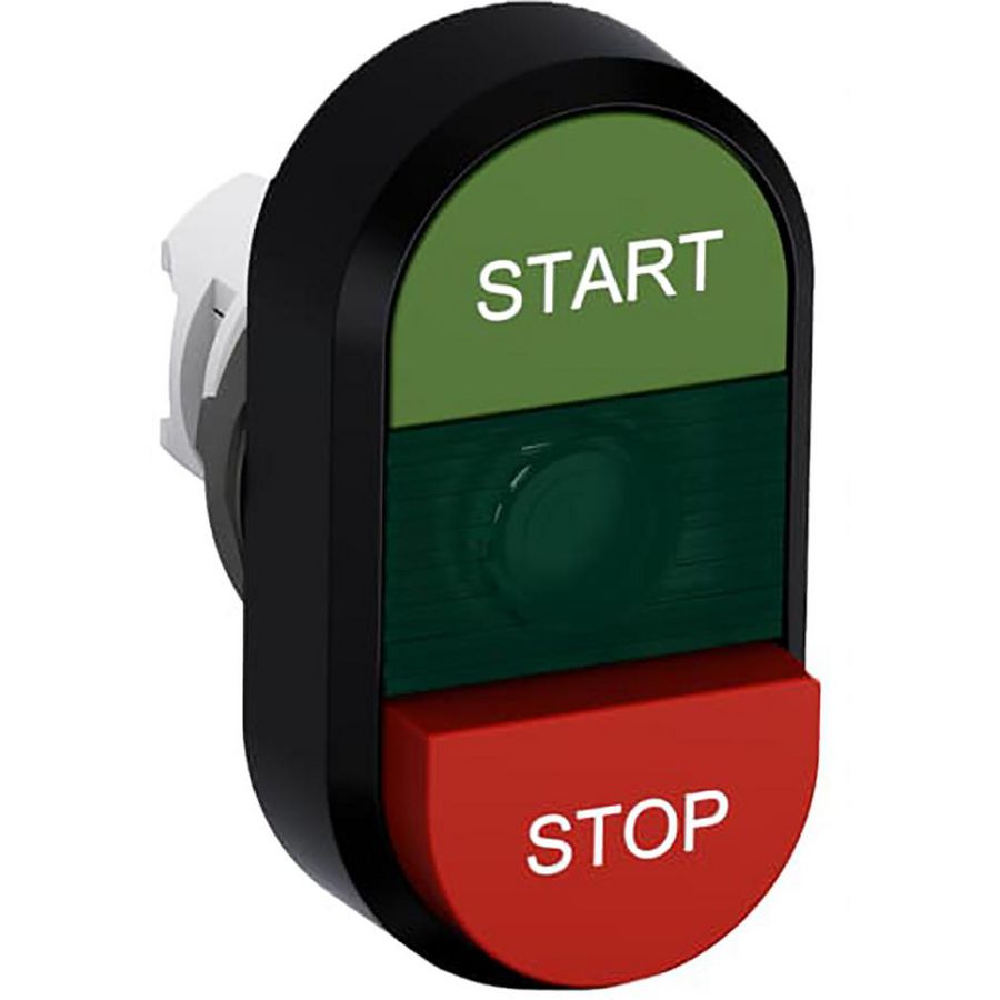 Verlichte dubbele knop groen/rood start/stop 1SFA611144R1102