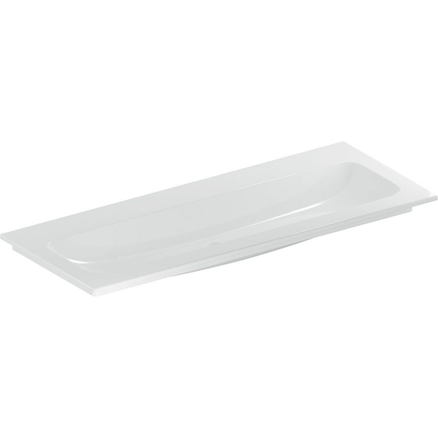 iCon meubelwastafel slim rim 120x48cm zonder kraangat zonder overloop wit Keratect