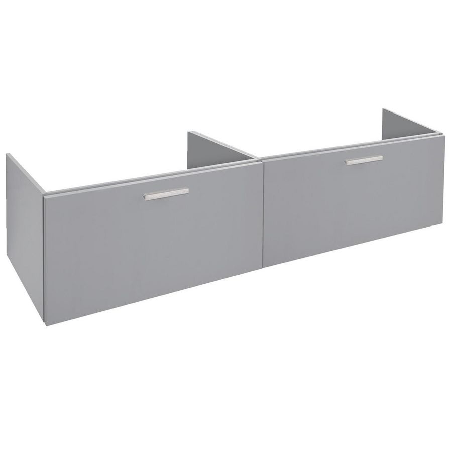 Onderkast (140x45cm) met 2 lades hoog naast elkaar met handgreep - 10 - Black kunststof