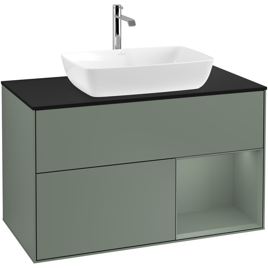 Wastafelonderkast Finion 1000x603x501mm Olive Matt Lacquer G782GMGM