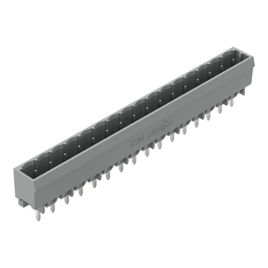 THT male steker Soldeerpen 1,0 x 1,0mm recht grijs VVE=50