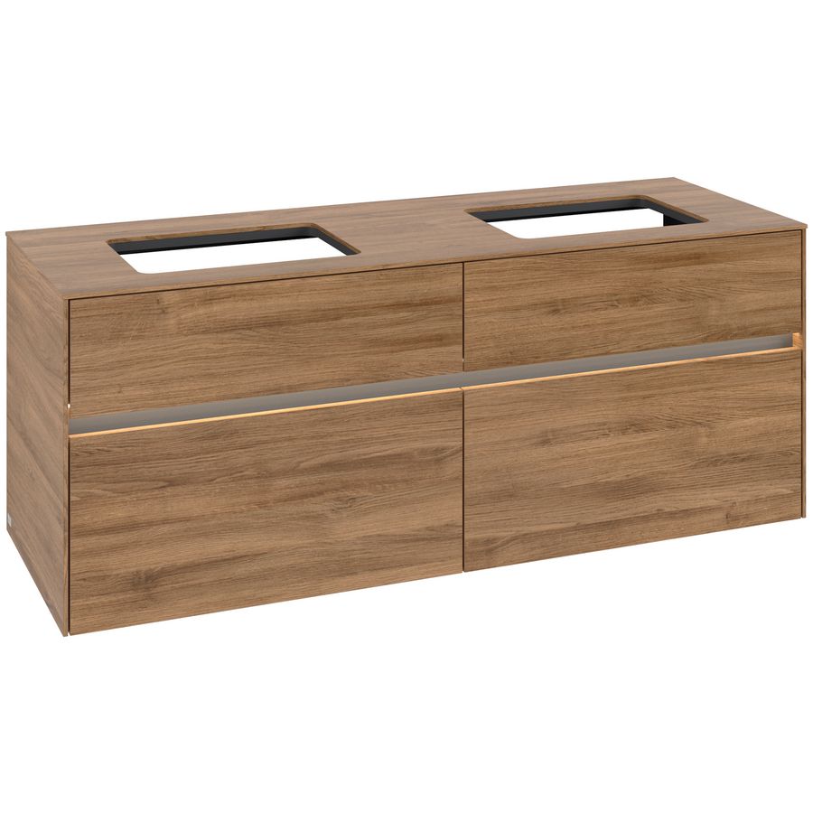 Wastafelonderkast Collaro 1400x548x500mm Oak.Kans C119B0RH