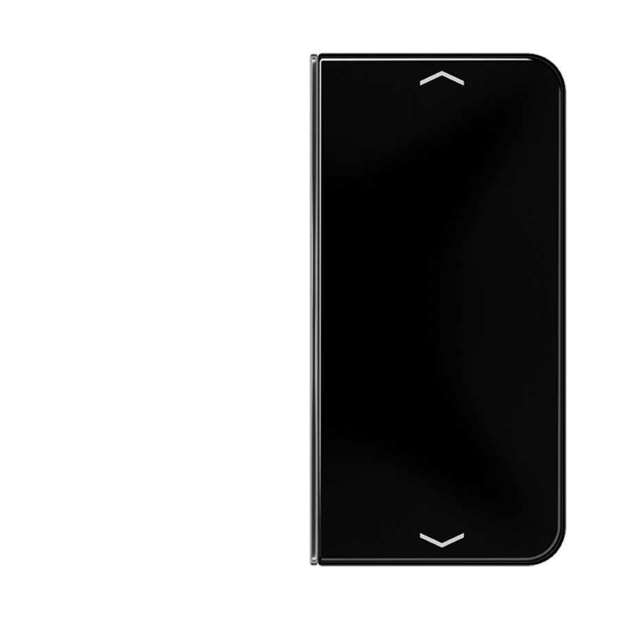 Tastafdekking 2-voudig pijl CD zwart KNX