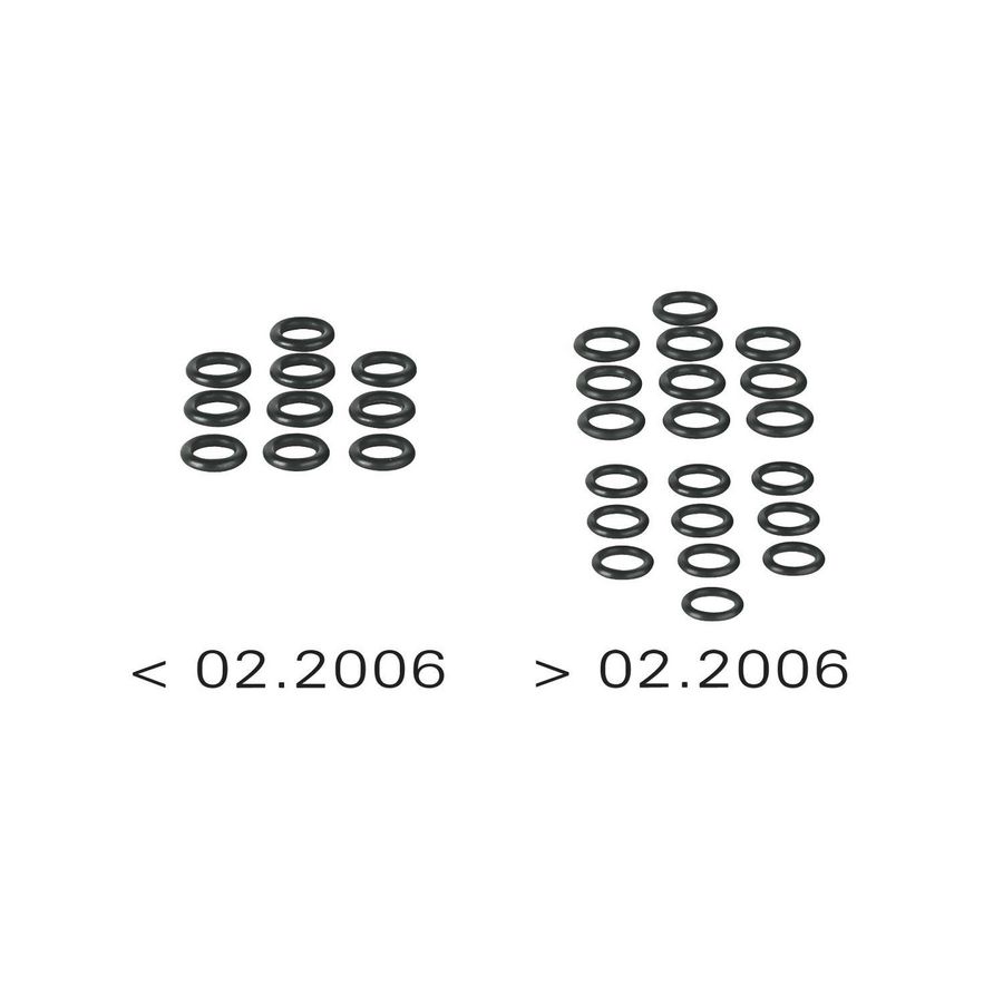 Set a 20st. o-ring v.spindel 1/2