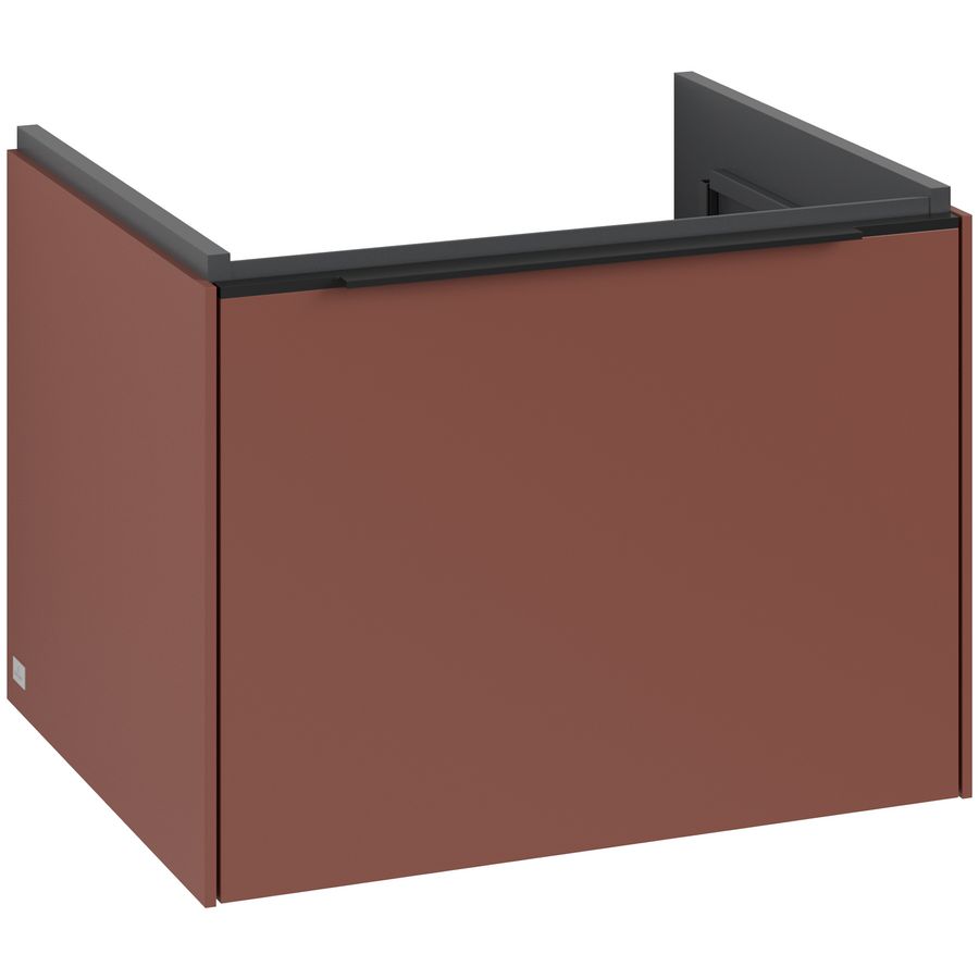 Wastafelonderkastkast SUBWAY 3.0 572x429x478mm Wine Red C57701AH greep Volcano Black