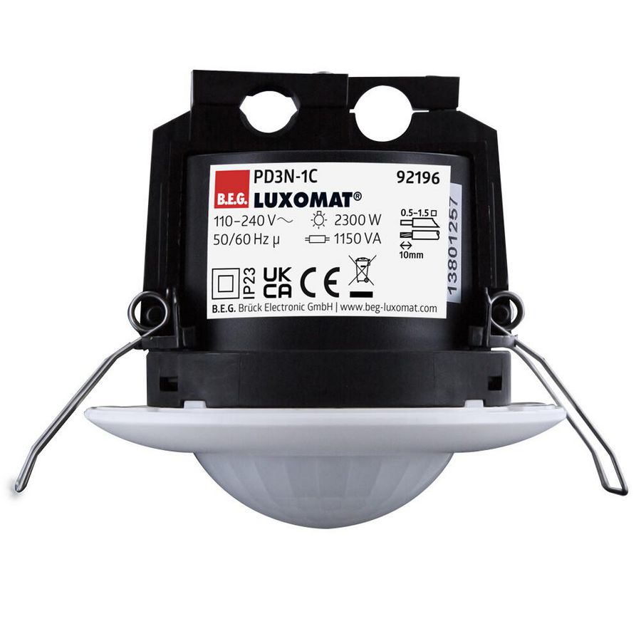 Bewegingsmelder Plafondmontage 360gr. IB wit IP23 10m 1Kanaa