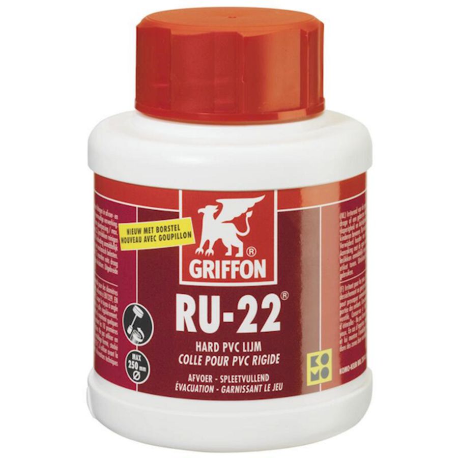 Hard PVC-lijm RU-22 (spleetvullend) KOMO pot a 1ltr.