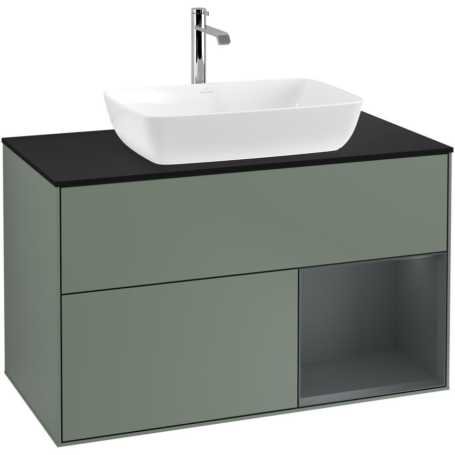 Wastafelonderkast Finion 1000x603x501mm Olive Matt Lacquer G782HGGM
