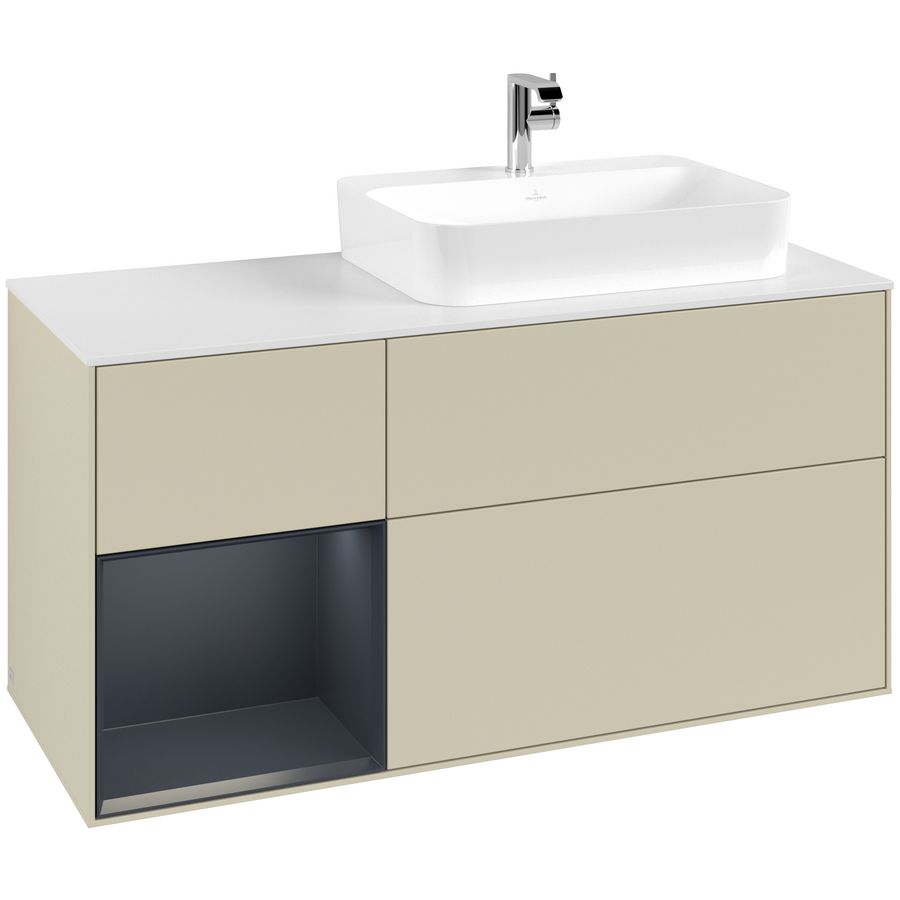 Wastafelonderkast Finion 1200x603x501mm S.Grey Matt Lacquer G391HGHJ