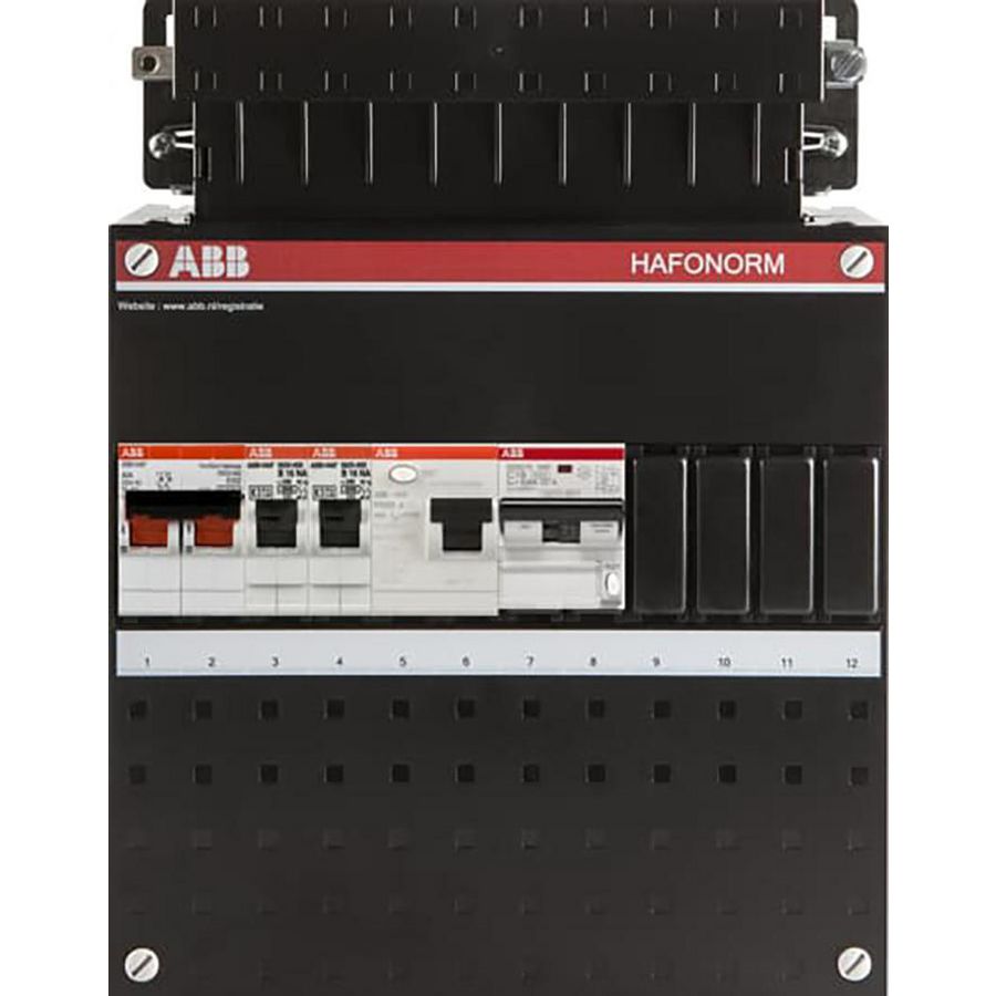 Groepenkast 1x 16A/30mA + 2xachter 30mA +HS 1-f