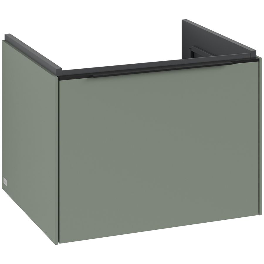 Wastafelonderkastkast SUBWAY 3.0 572x429x478mm Soft Green C57701AF greep Volcano Black