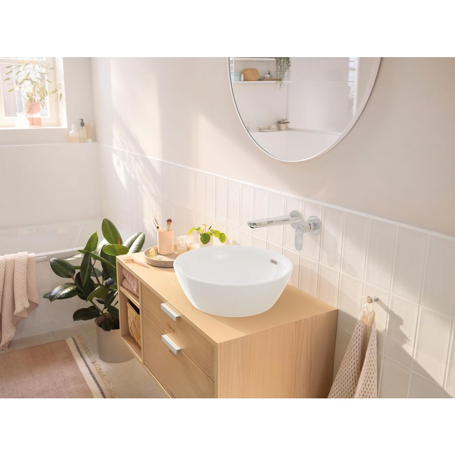 Rebris S 1-hendel wastafelkraan inbouw wandmontage met uitloop 20cm chroom 72528000