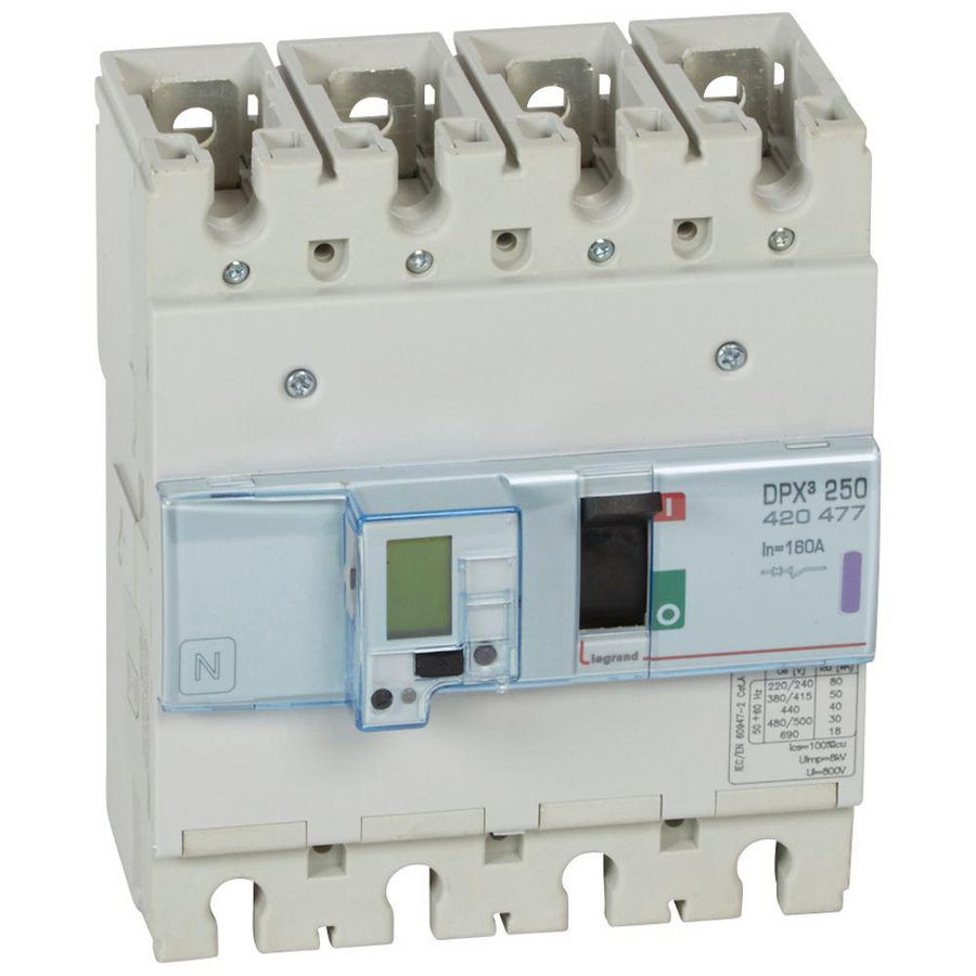 Vermogensschakelaar 250-e + mt 4-polig 160A 50kA DPX3