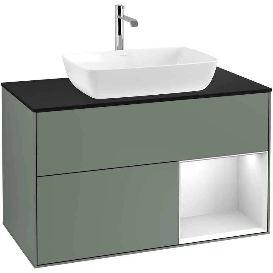 Wastafelonderkast Finion 1000x603x501mm Olive Matt Lacquer G782MTGM
