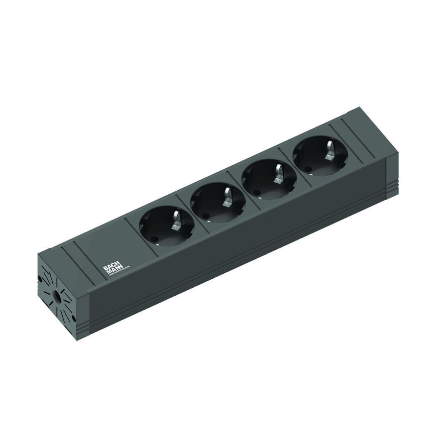 Connect Line 4x 230V RA 2mmet RA stekker zwart