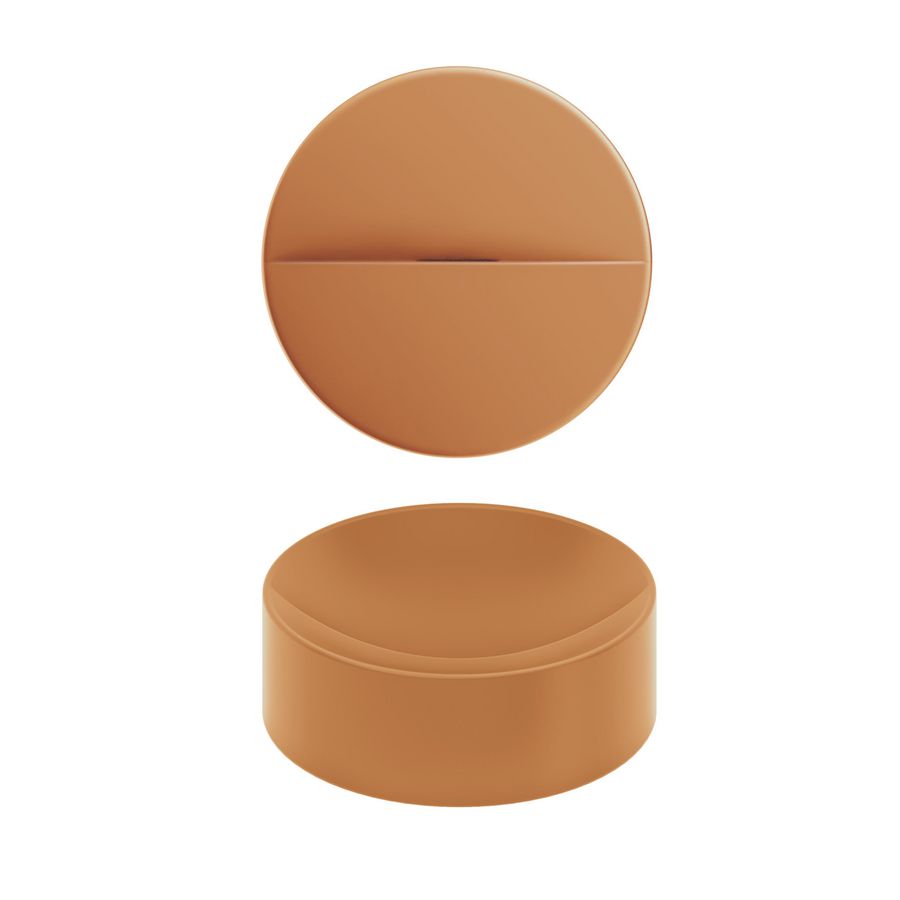 VALE opzetkom Ø220mm h=70mm geïntegreerde afvoer italiaans zand keramiek