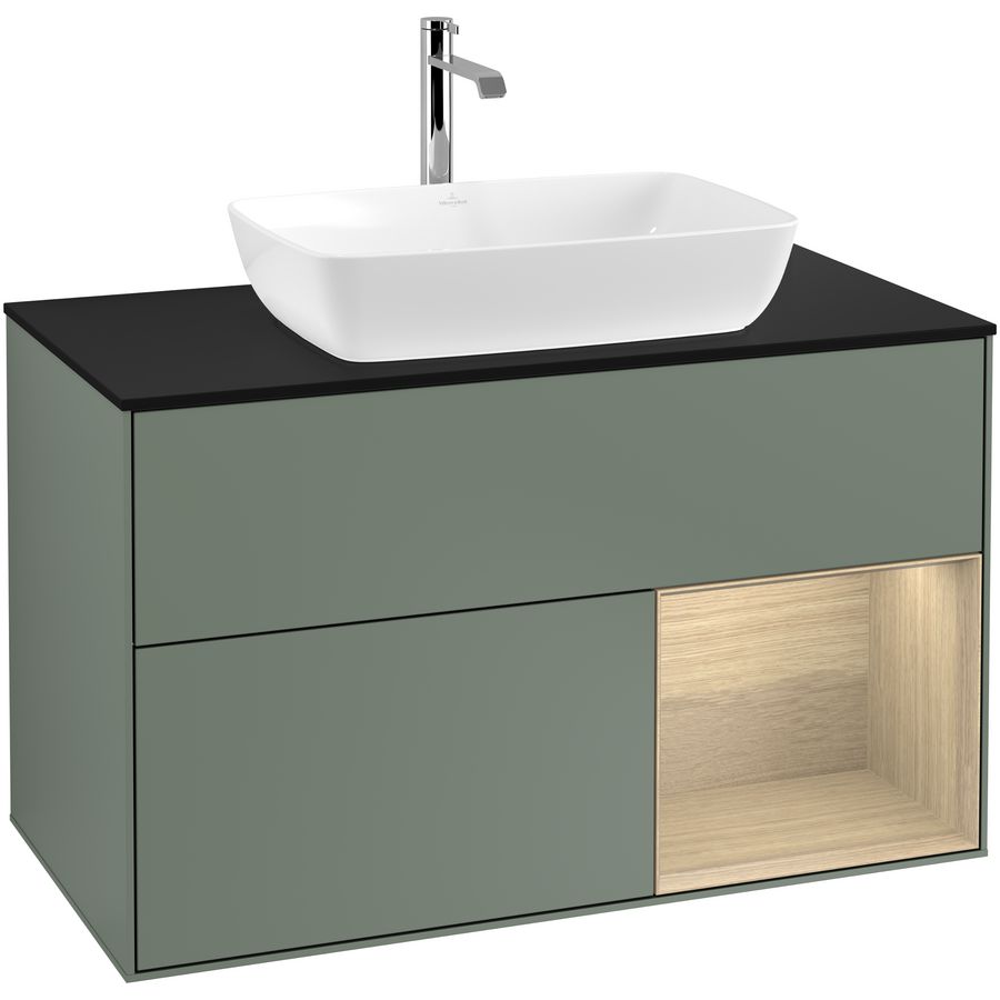 Wastafelonderkast Finion 1000x603x501mm Olive Matt Lacquer G782PCGM