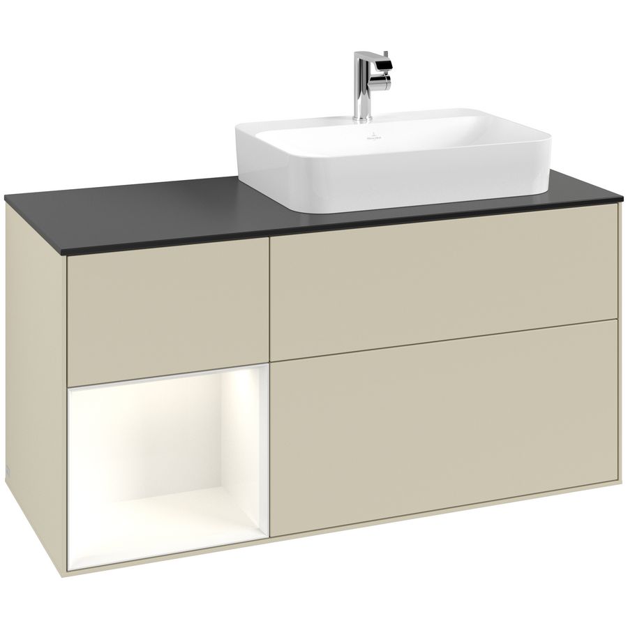 Wastafelonderkast Finion 1200x603x501mm S.Grey Matt Lacquer G392GFHJ