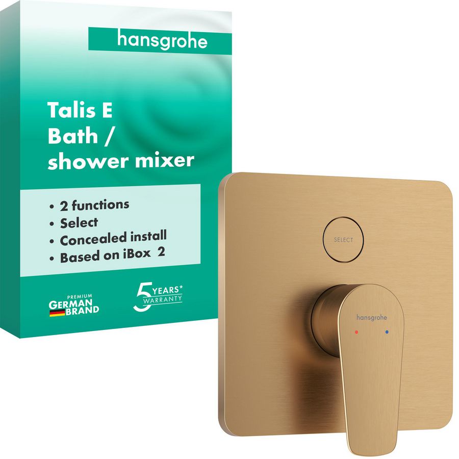 Talis E 1-hendel afbouwdeel inbouwbadmengkraan voor 2 functies Brushed Bronze