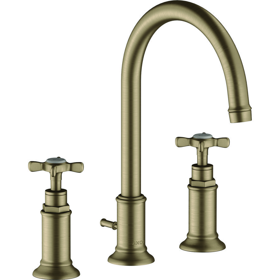 AXOR Montreux 3-gats wastafelkraan Staand brushed nickel