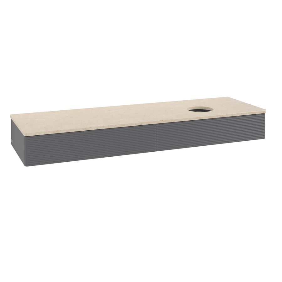 Wastafelonderkast Antao 1600x190x500mm Antr. Matt Lacquer K16113GK