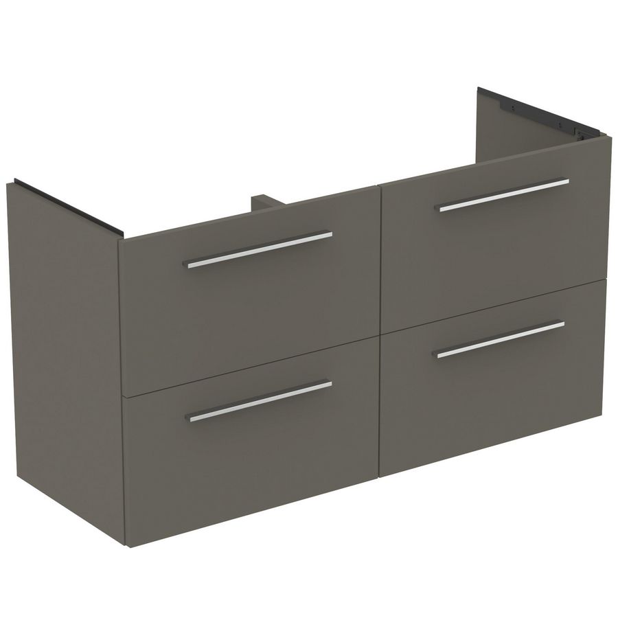 Wastafelmeubel 1200x440x630mm 4 La SC Mat Quartz Grijs I.life A