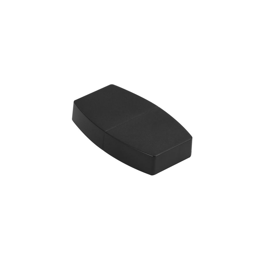 Eindkap zwart Snap-on zuil 2 compart./zuil 1 compart.