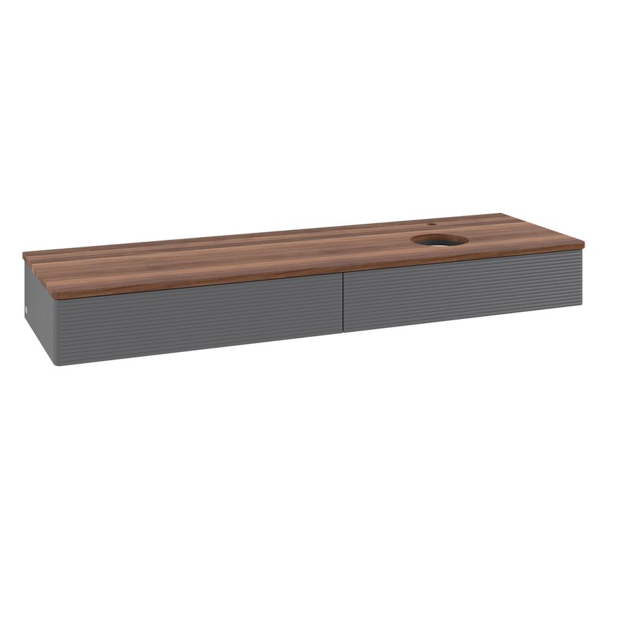 Wastafelonderkast Antao 1600x190x500mm Antr. Matt Lacquer K16152GK