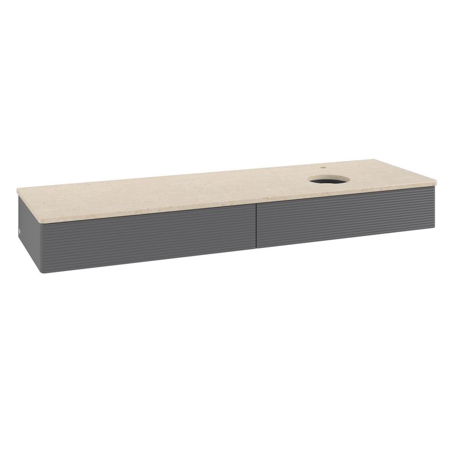 Wastafelonderkast Antao 1600x190x500mm Antr. Matt Lacquer K16153GK