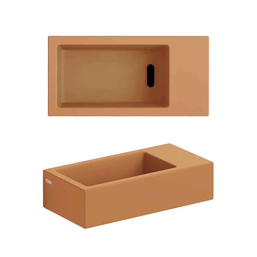 Flush 3 font zndr kragt plug rechts mat italiaans zand keram