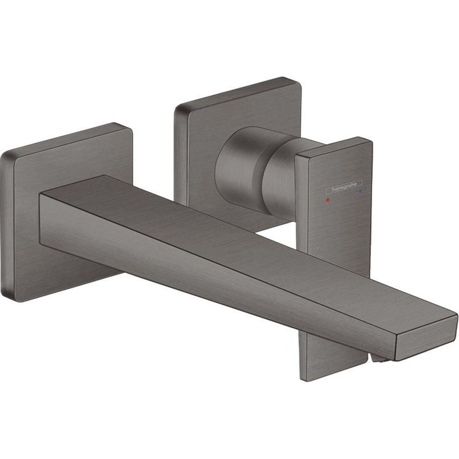 Wastafelmengkraan 2-gats Metropol 32526340 brushed black chrome