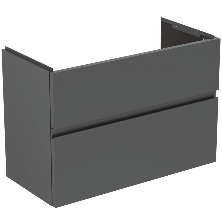Wastafelmeubel 800x375x550mm matt anthracite 2 laden Finesse
