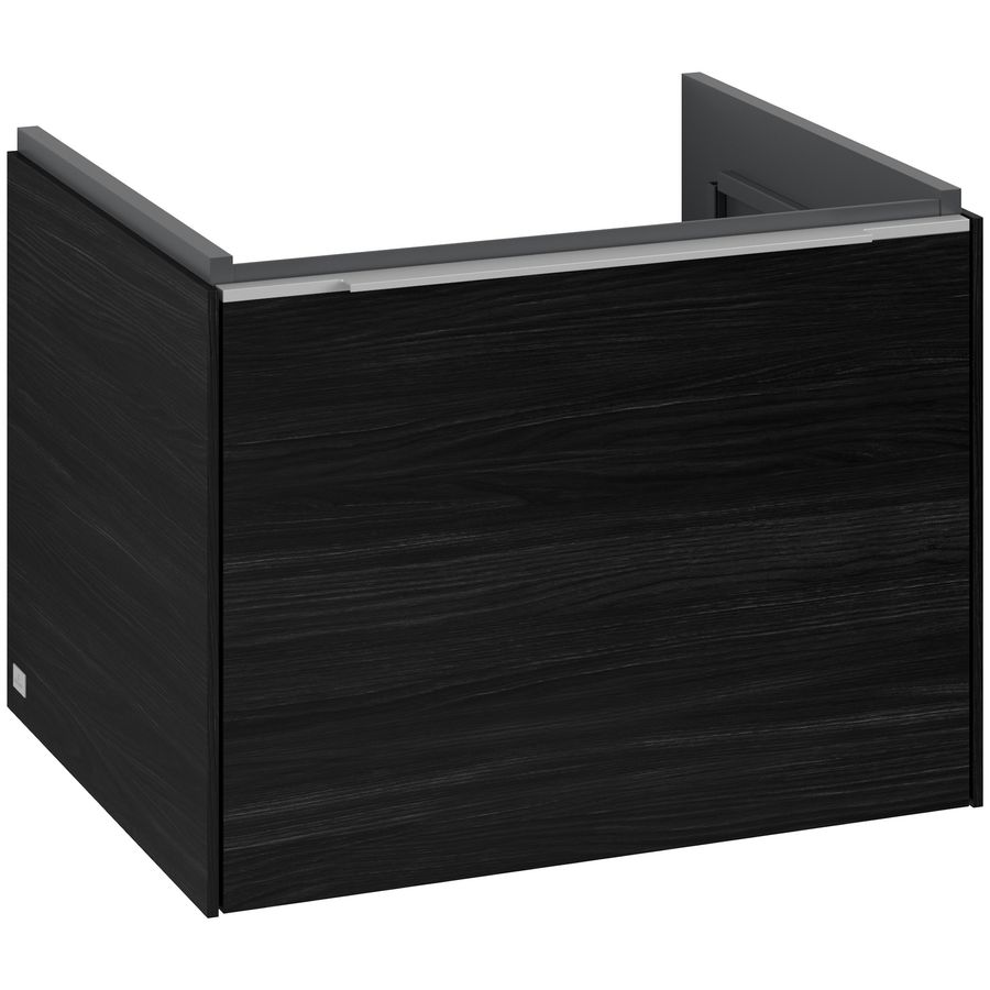 Wastafelonderkastkast SUBWAY 3.0 572x429x478mm Black Oak C57700AB greep alu. glans