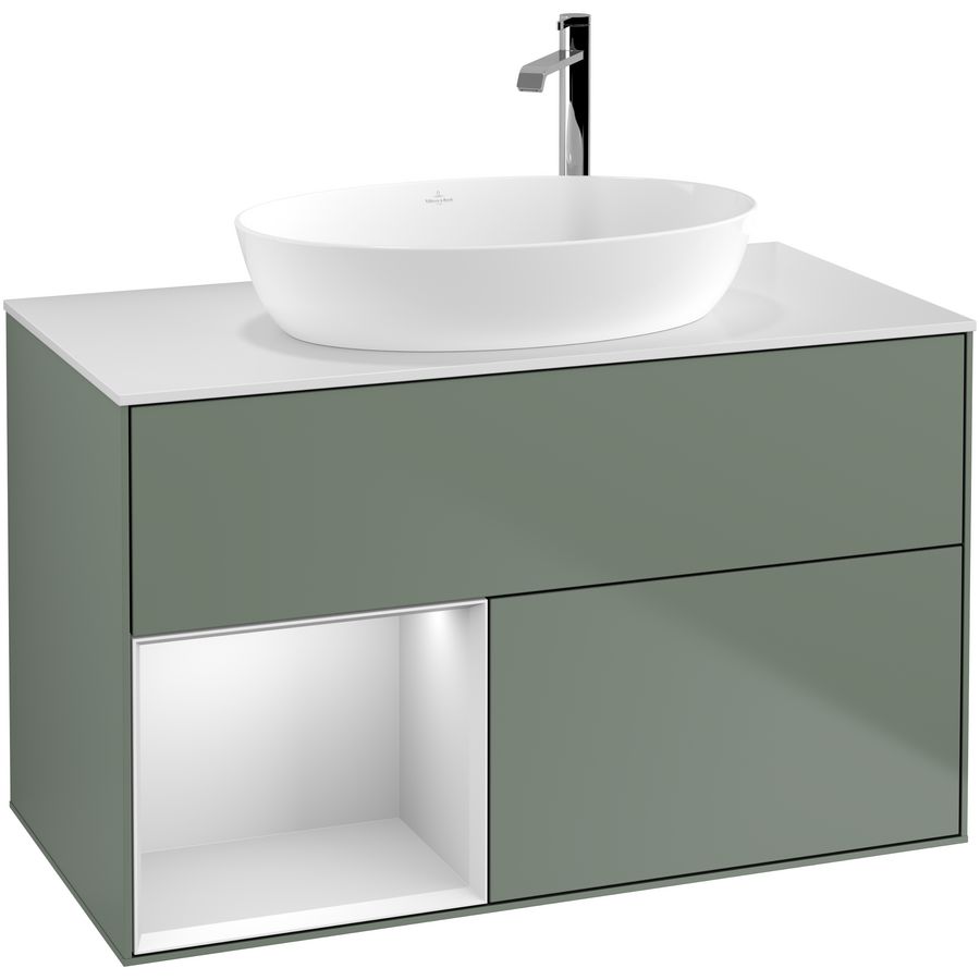 Wastafelonderkast Finion 1000x603x501mm Olive Matt Lacquer G891MTGM
