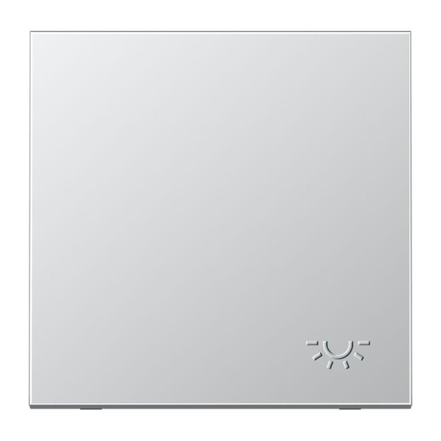 Schakelwip LS-aluminium met symb. Licht