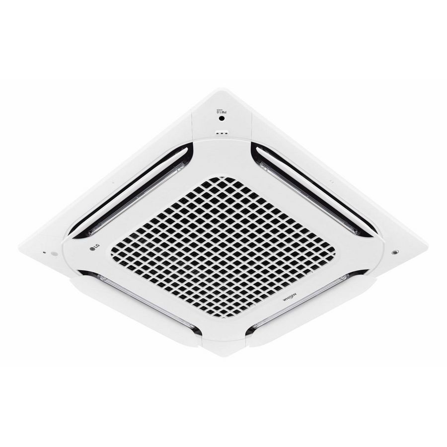 Cassetterooster Dual Vane Standaard 4-Zijdig Wit 950x950mm