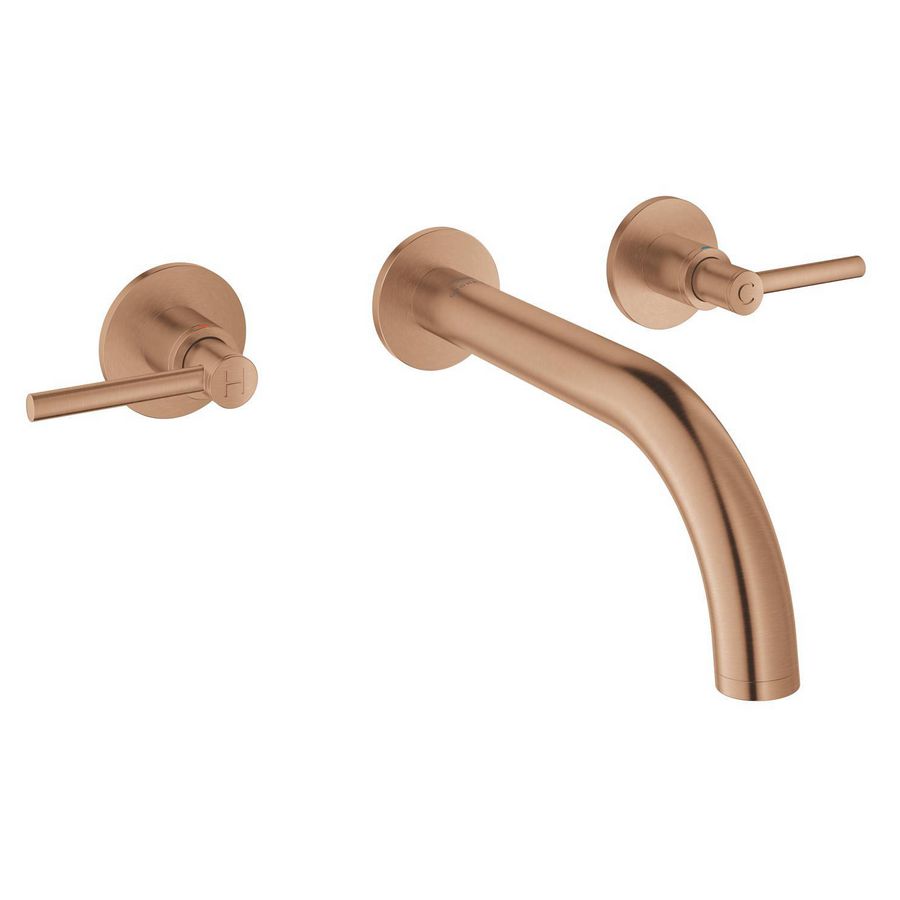 3-Gats Wandmengkraan  Warm Sunset Geborsteld Atrio (Spa)