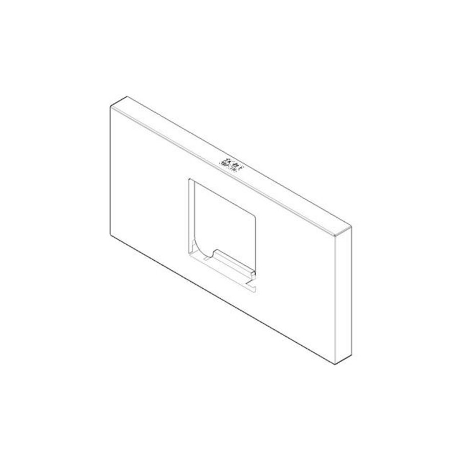 Rozet v. regendouche 120x60x9mm Platina gebors.