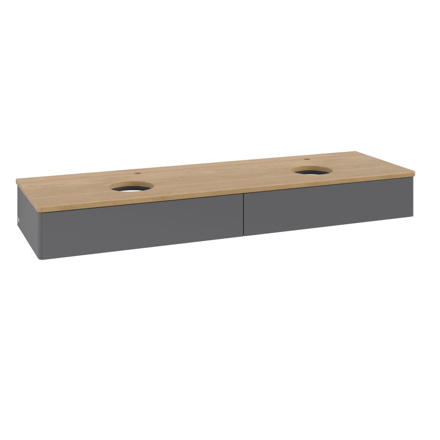 Wastafelonderkast Antao 1600x190x500mm Antr. Matt Lacquer K17051GK
