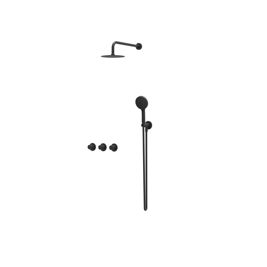 Afbouwdeel regendouche Combiset Nexus 4 inbouwthermostaat mat zwart CSN4EXMZBAAA excl. inbouwbox