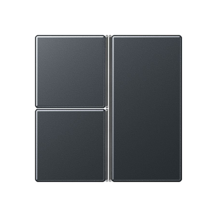 Tastafdekking A/AS 3-voudig compleet Antr mat KNX