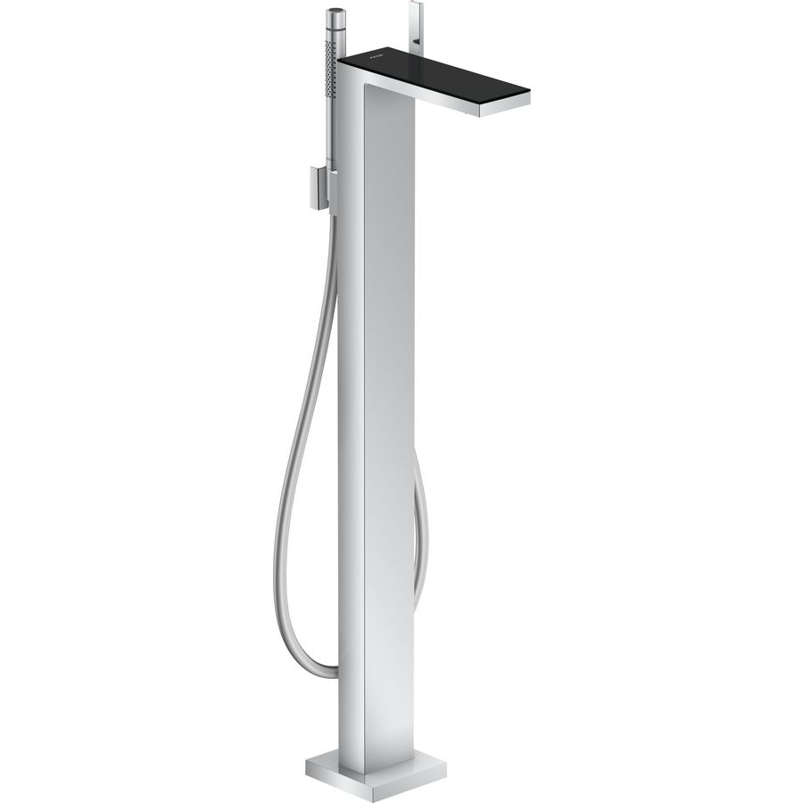 AXOR MyEdition afbouwdeel 1-hendel badmengkraan vloergemonteerd chroom/zwart glas excl. inbouwdeel